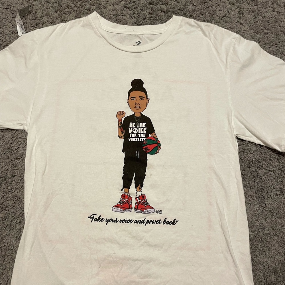 Converse be the voice for the voiceless tee size medium